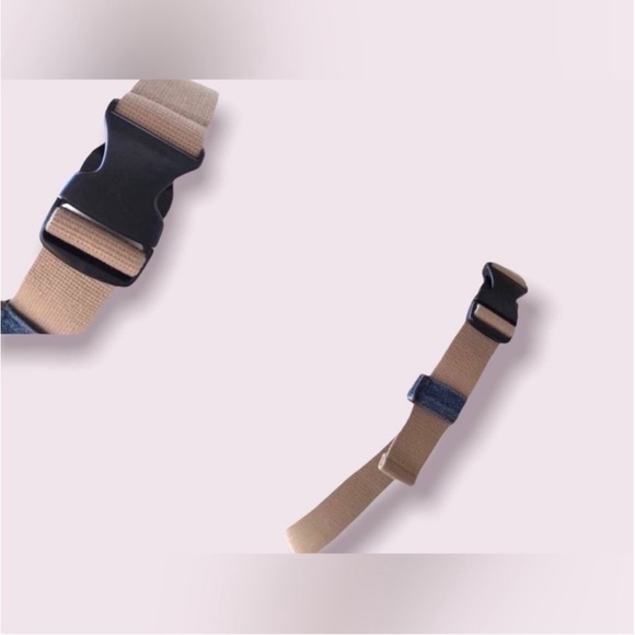 90’s Designer Fanny Sack Bag Vintage Denim Waist Purse - Picture 9 of 10